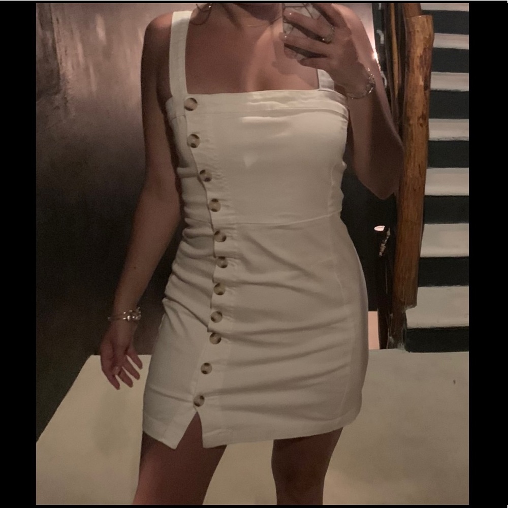 White denim dress